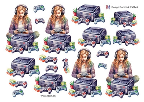 3D Pige med PlayStation